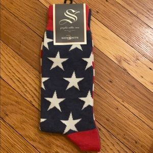 Men tall socks American flag